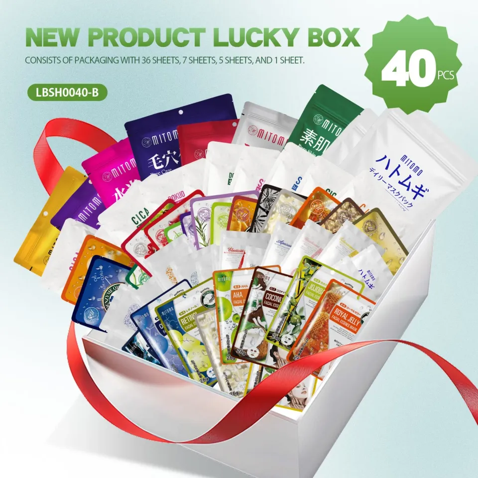 Mitomo Radiant Skin LBSH0040-B coffret masques visage 40 pcs éclat
