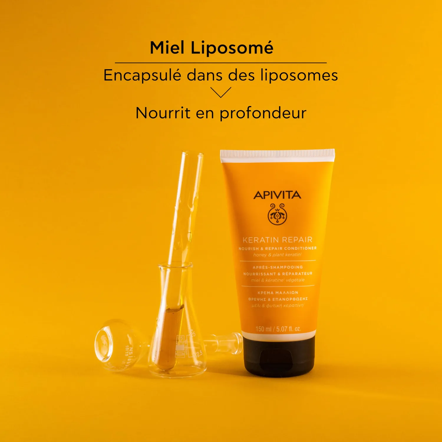 Apivita Keratin Repair après-shampooing miel 150 ml