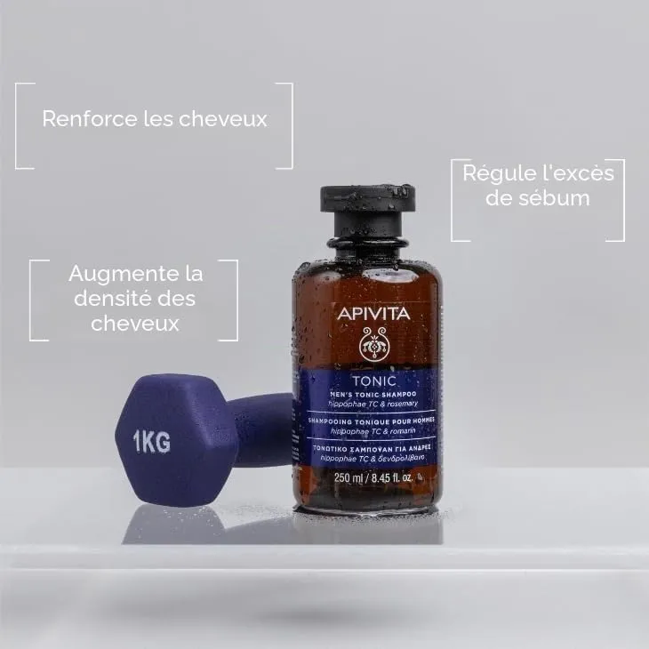 Apivita Shampoing Tonique Homme Antichute 250 ml sébum