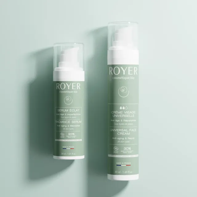 Royer Cosmétique duo universel sérum + crème visage bave d'escargot