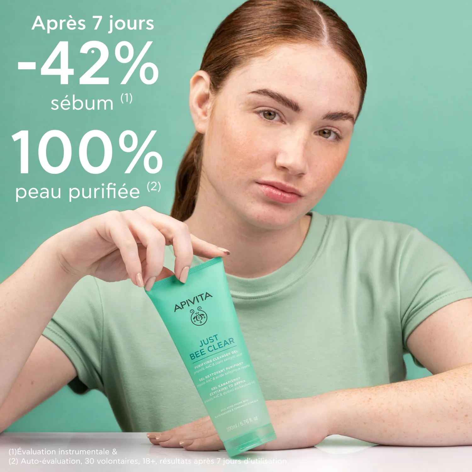 Apivita Just Bee Clear gel nettoyant propolis 200ml anti-boutons