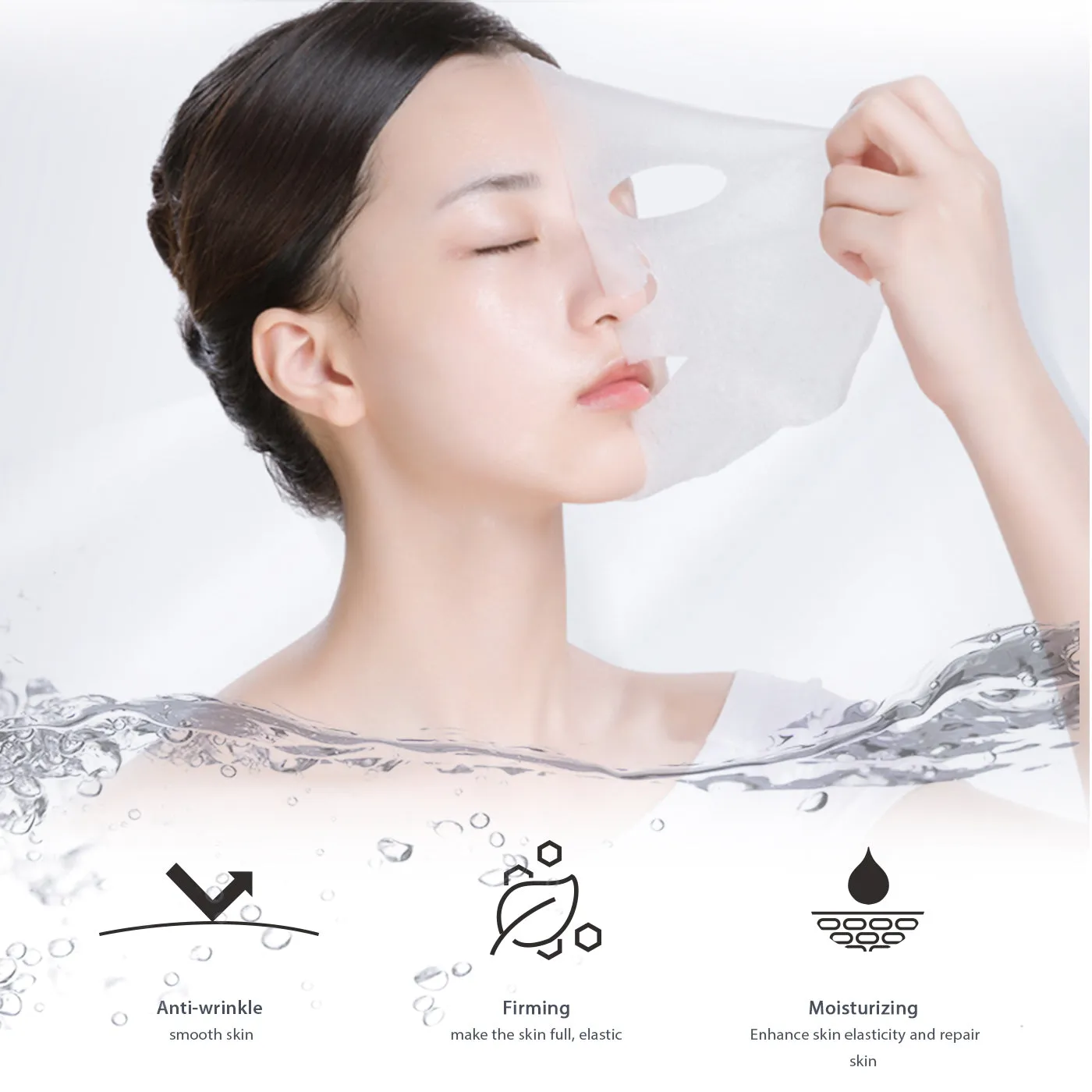 Mitomo Natural 512 Seaweed masque visage 10 pièces