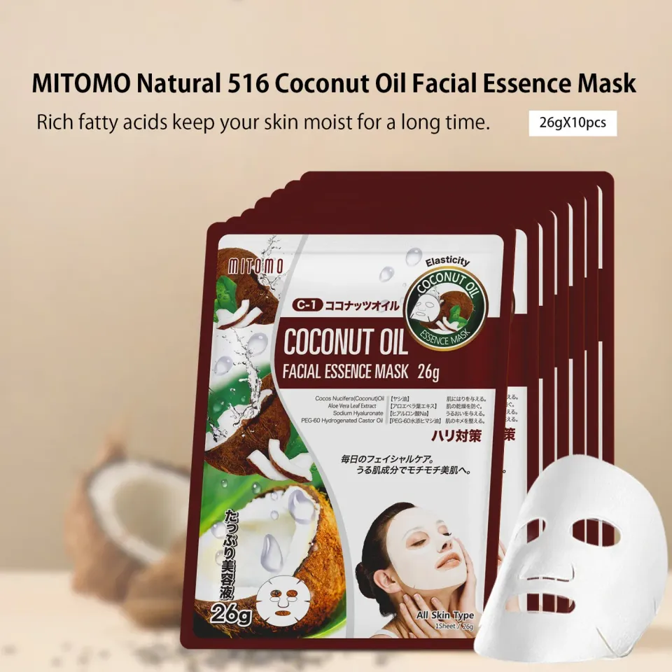 Mitomo Natural 516 Coconut Oil masque visage huile coco