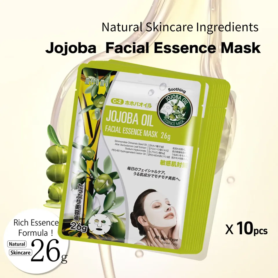 Mitomo Natural 512 MTSS00512-C-2J masque visage jojoba 10x26g peau sèche