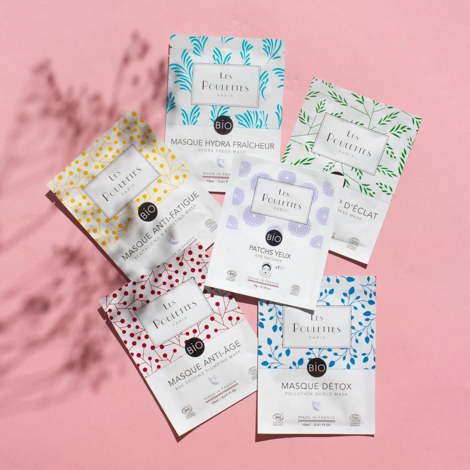 Les Poulettes Pack Découverte masques visage 6 soins bio