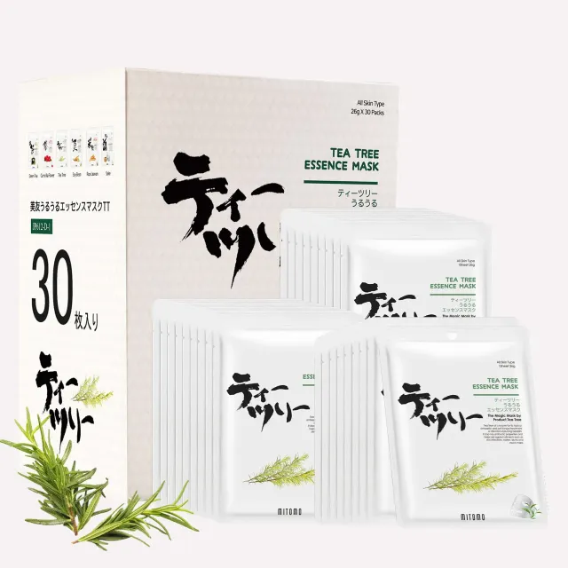 Mitomo TX Tea Tree masque visage 30 feuilles purifiant