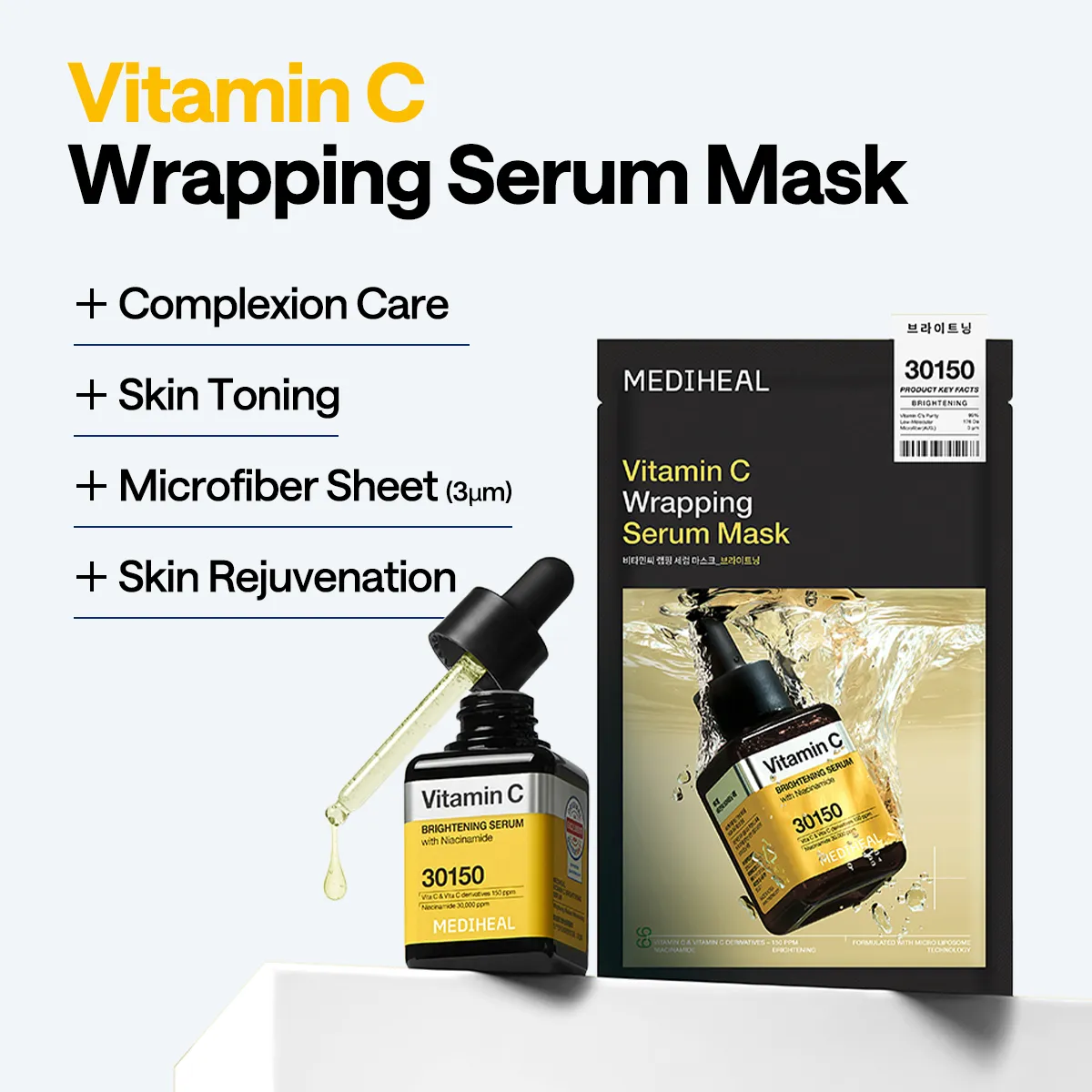 Mediheal Vitamin C Wrapping Serum Mask masque visage x10 éclat