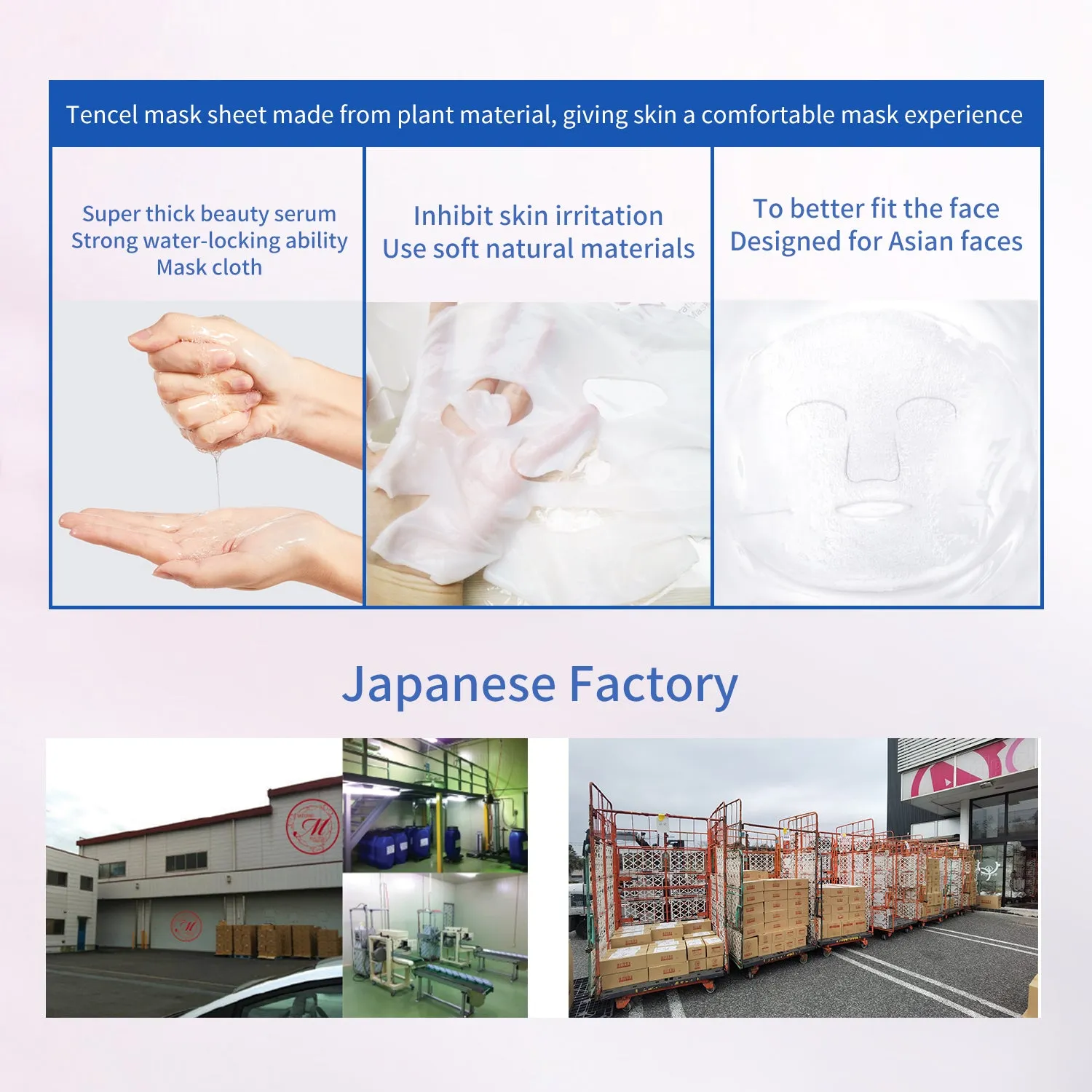 Mitomo CICA CCSA00001-B masque hyaluronique 7 pièces