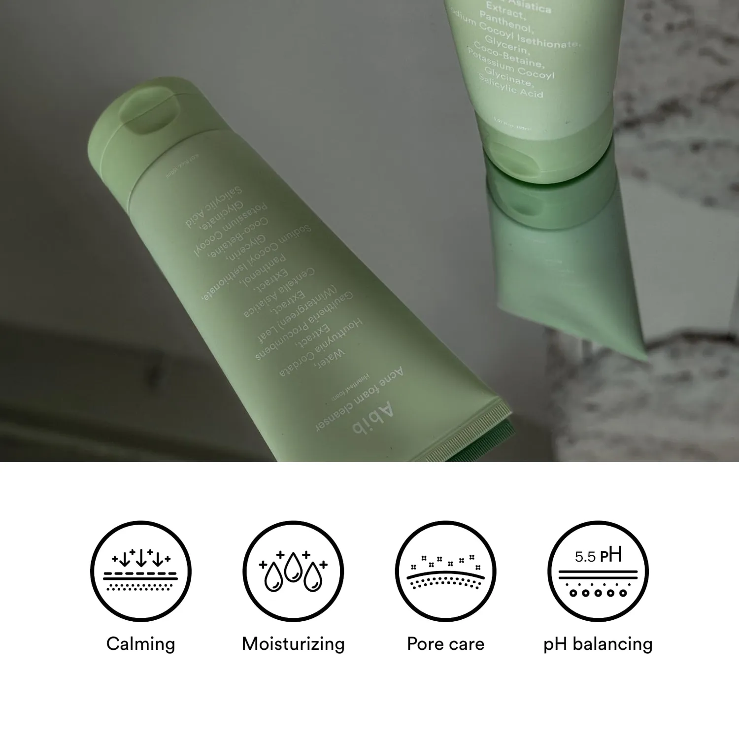 Abib Heartleaf mousse nettoyante visage 150 ml pH acide apaisante