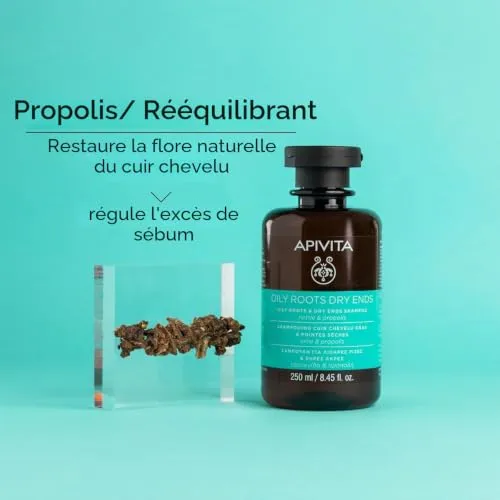Apivita Cuir Chevelu Gras & Pointes Sèches shampoing 250 ml ortie