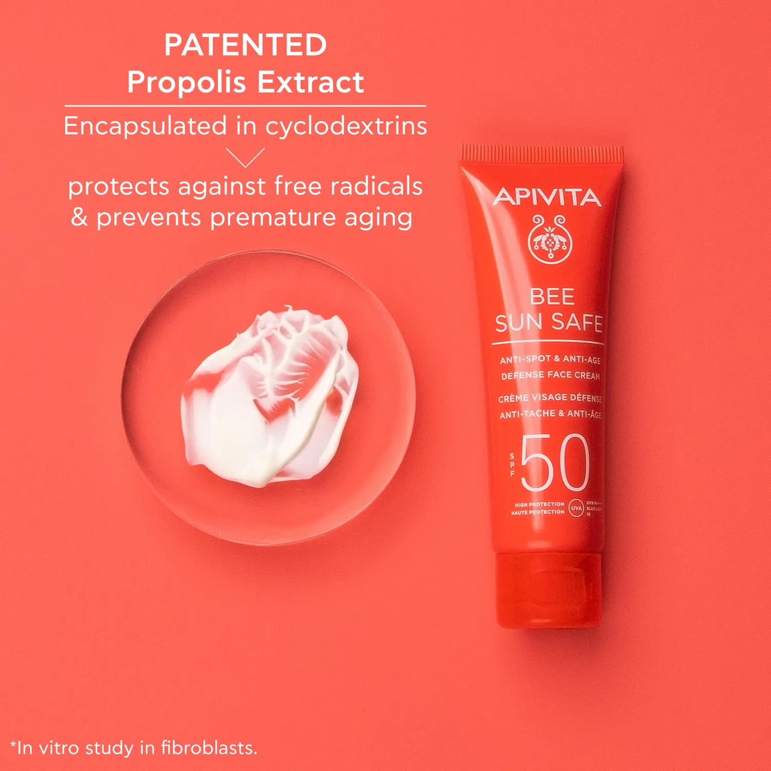 Apivita Bee Sun Safe Crème solaire visage SPF50 anti-taches 50ml