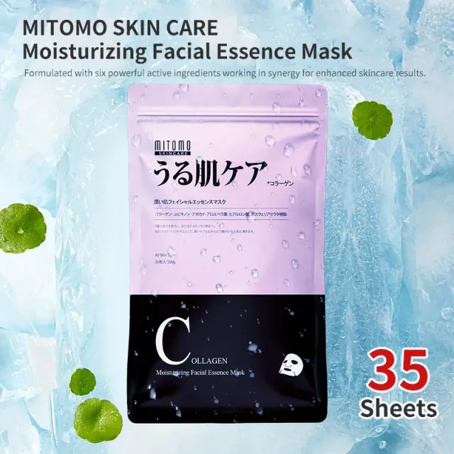 Mitomo Skin Care Moisturizing masque visage 35 pièces hydratant