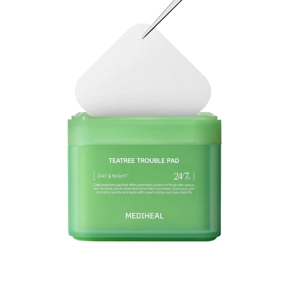 Mediheal Teatree Trouble Pad toner 100 pads peau grasse