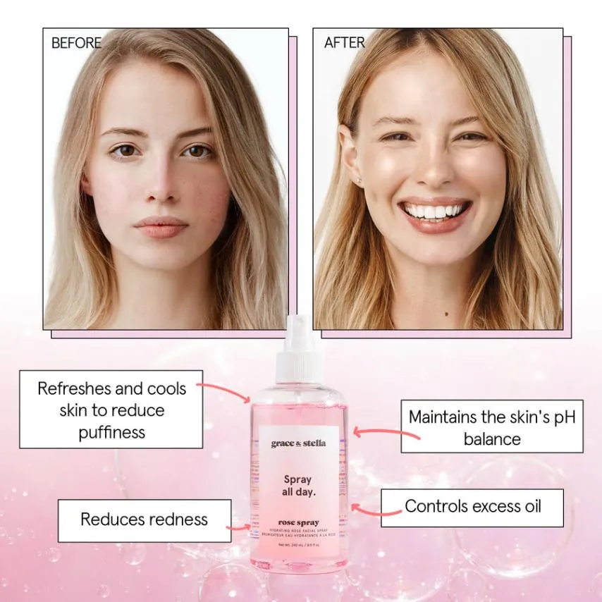 Grace & Stella Rose brume visage 240 ml hydratante
