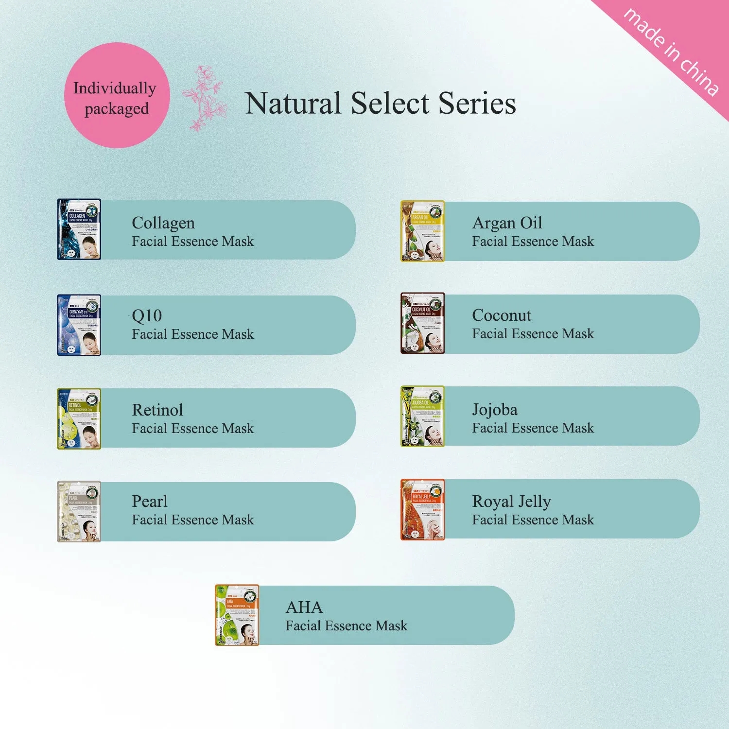 Mitomo Radiant Skin coffret masques visage éclat 30 pièces