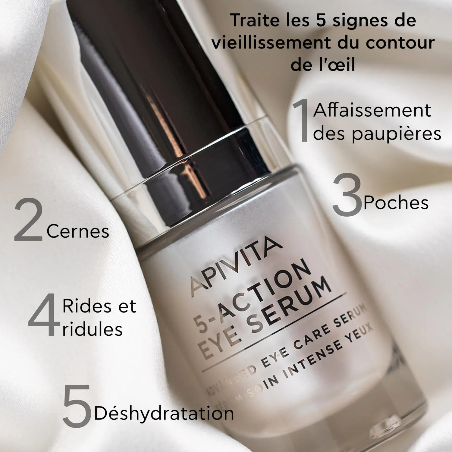 Apivita 5 Actions sérum yeux 15ml cernes poches