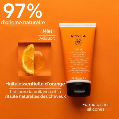 Apivita Shine après-shampooing 150 ml cheveux ternes