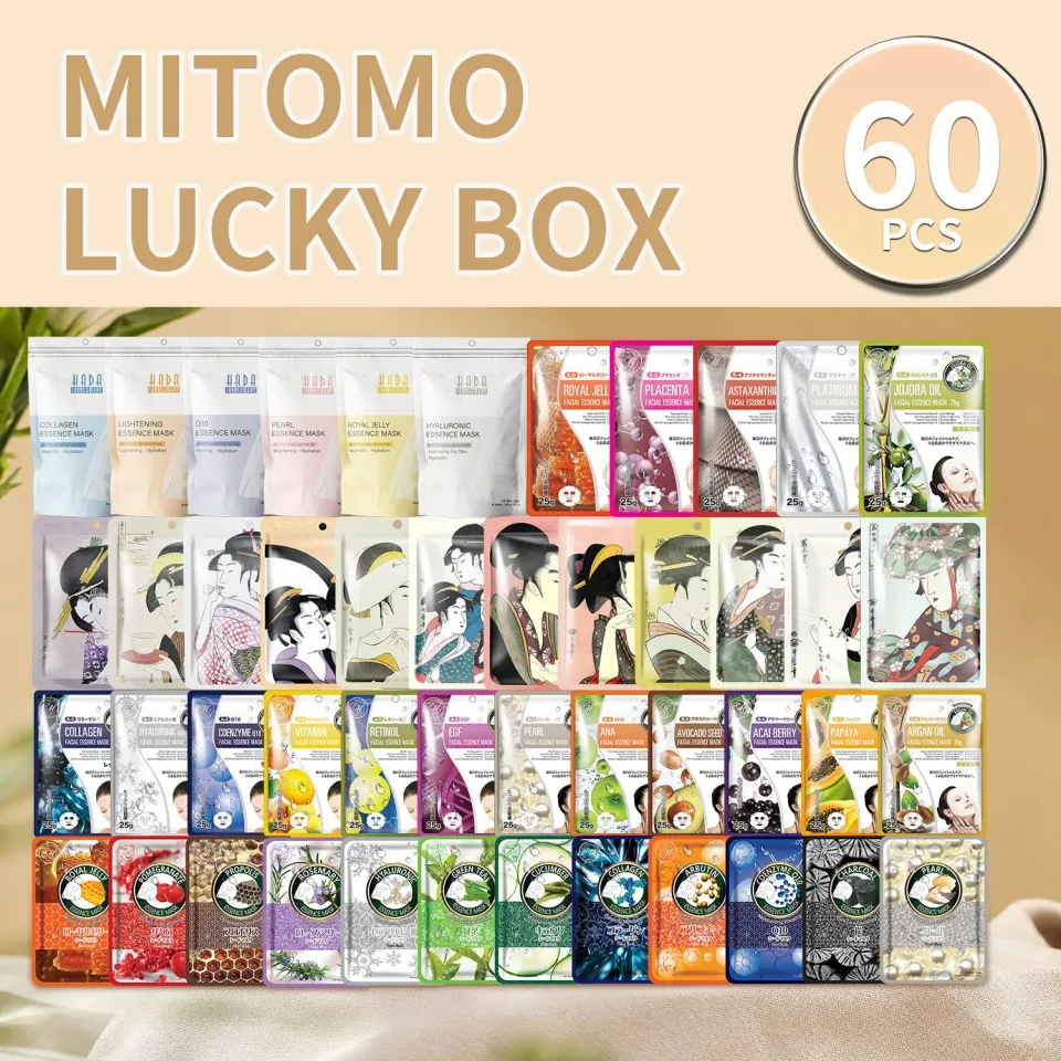 Mitomo HS LBHS000060 masque visage coffret 60 pcs