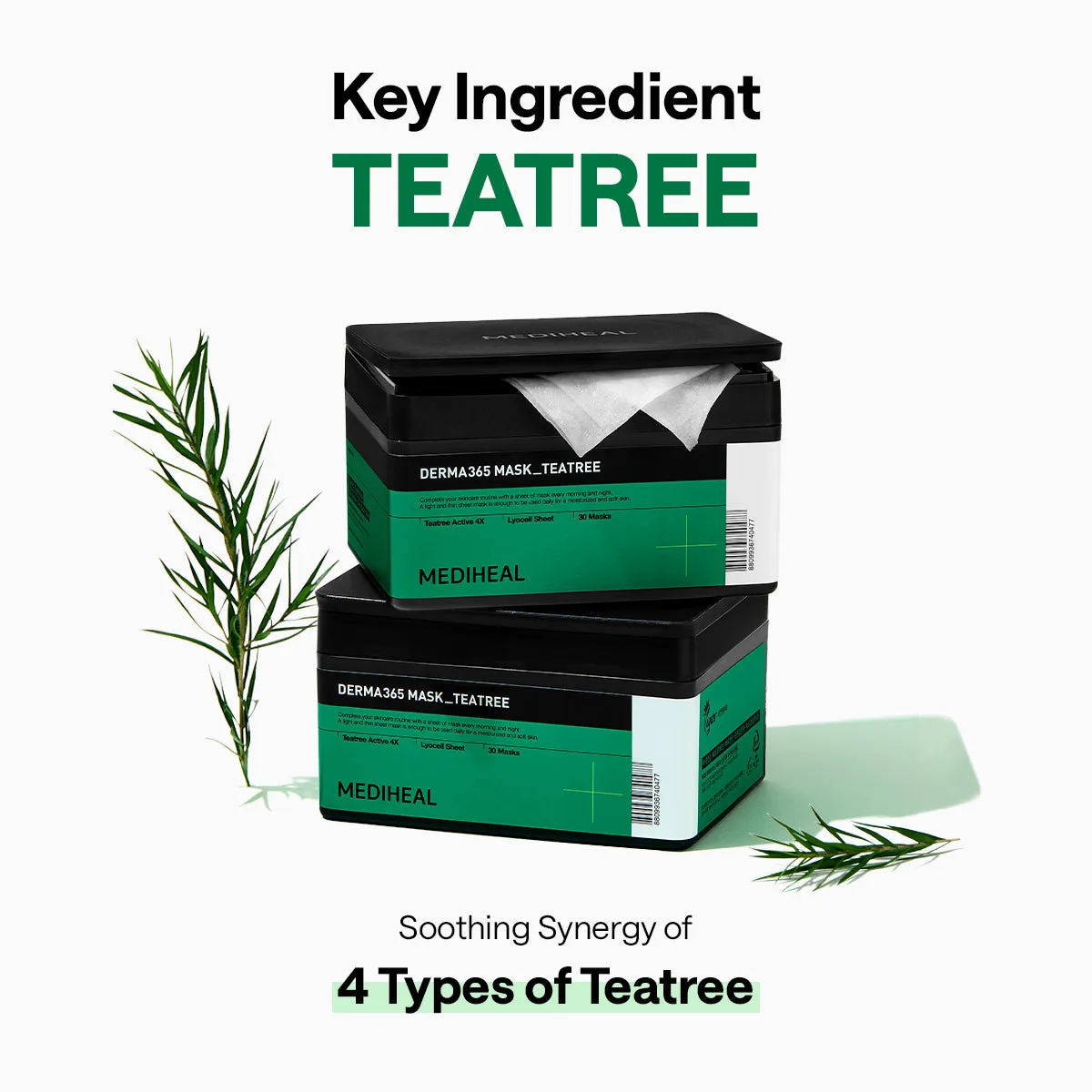 Mediheal Derma365 masque tea tree apaisant 30 pièces