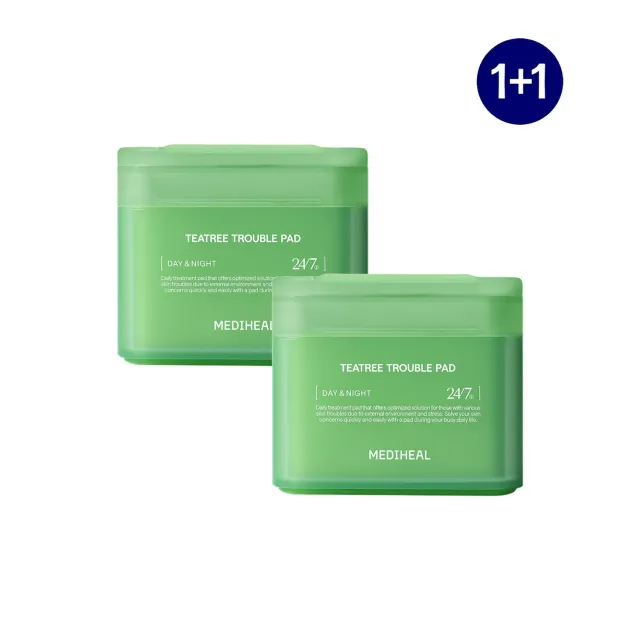 Mediheal Teatree Trouble Pad toner lot 1+1 anti-boutons