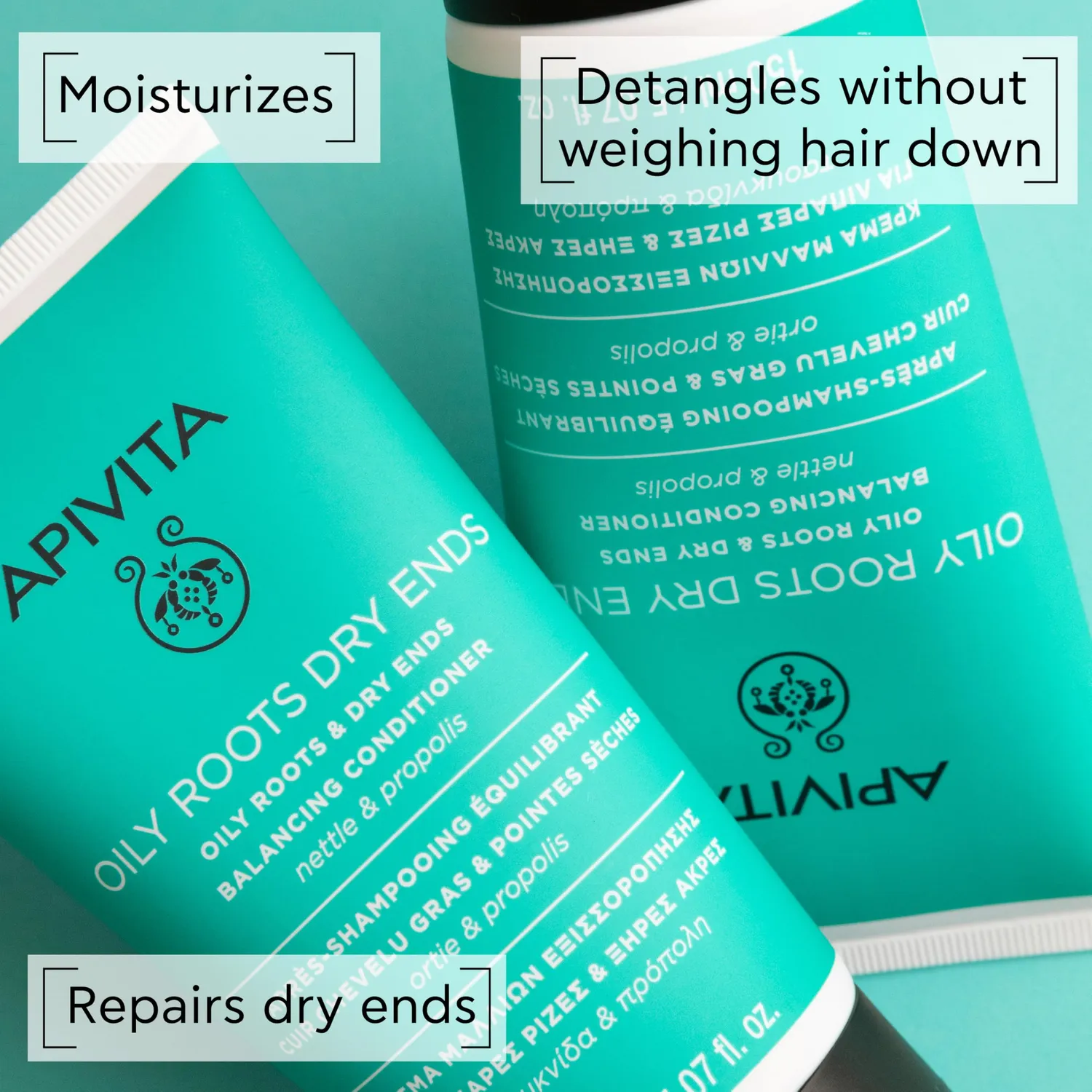 Apivita Après-Shampoing Racines Grasses Pointes Sèches 150 ml