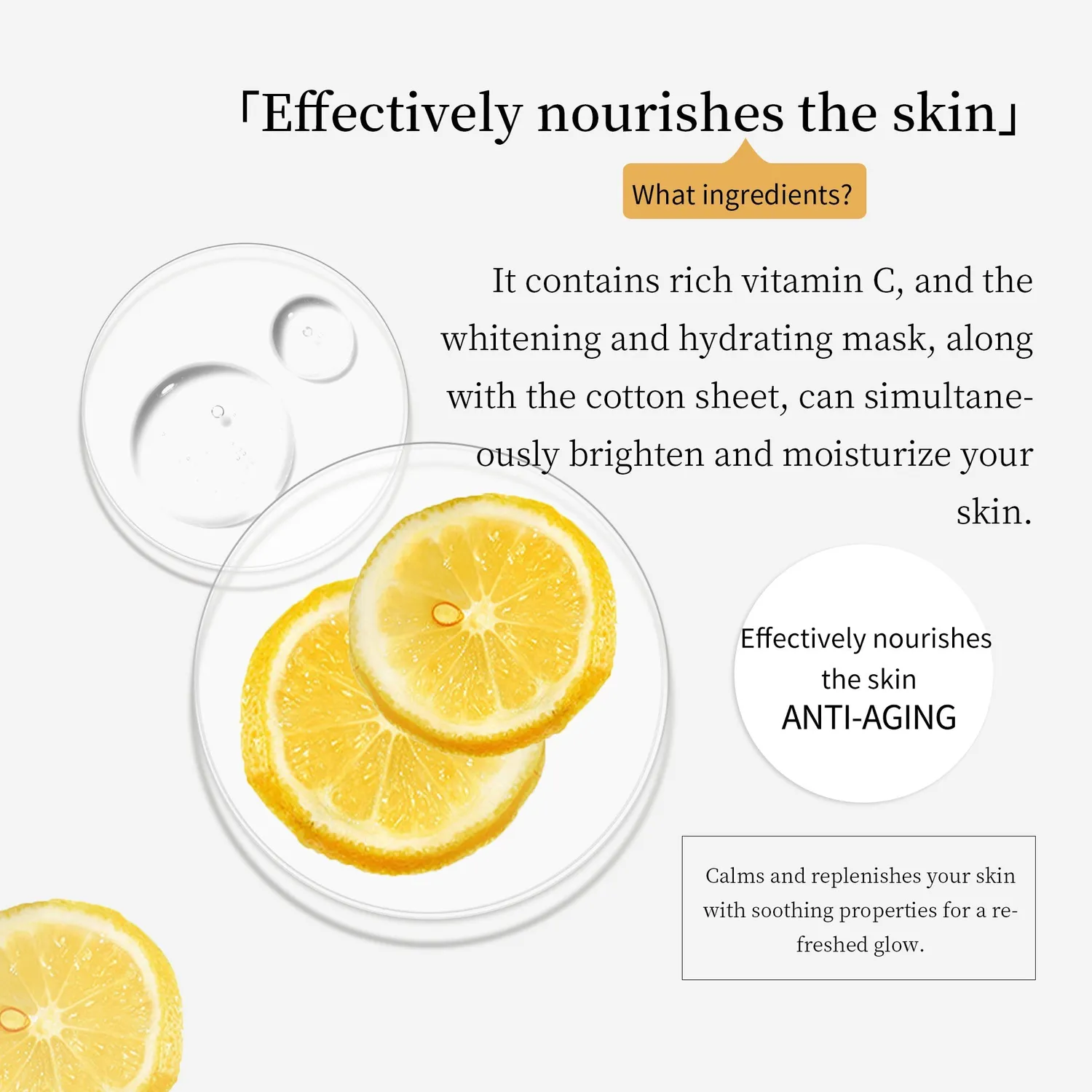 Mitomo Natural 512 masque visage 20 pièces vitamine C