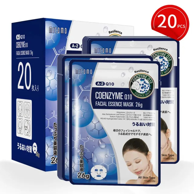 Mitomo Natural 512 masque tissu Q10 20x26g fermeté