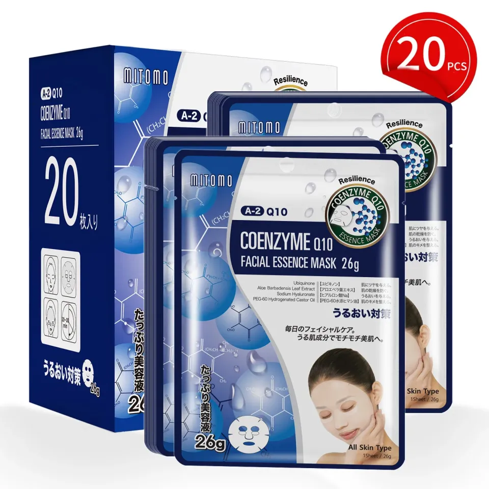 Mitomo Natural 512 masque tissu Q10 20x26g fermeté