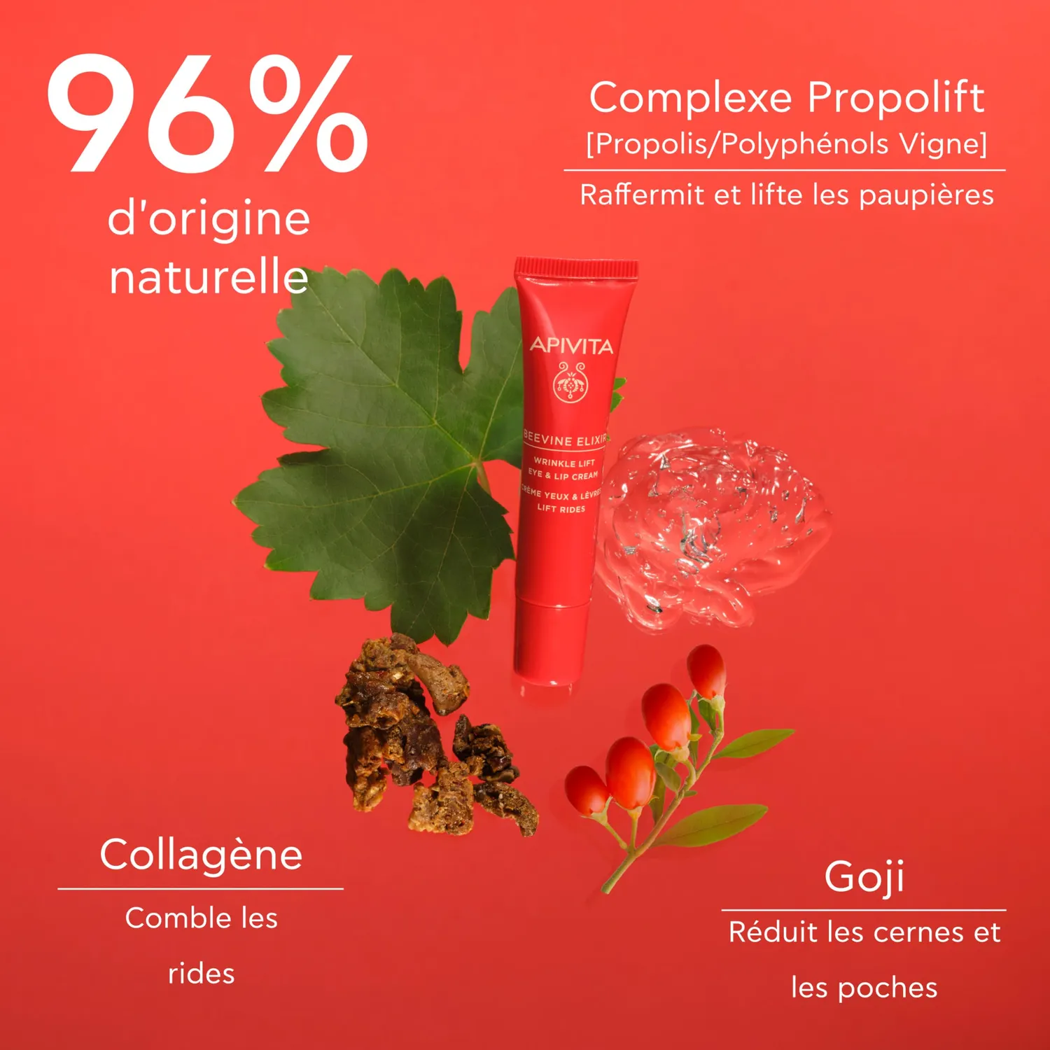 Apivita Beevine Elixir Crème yeux et lèvres 15 ml lift