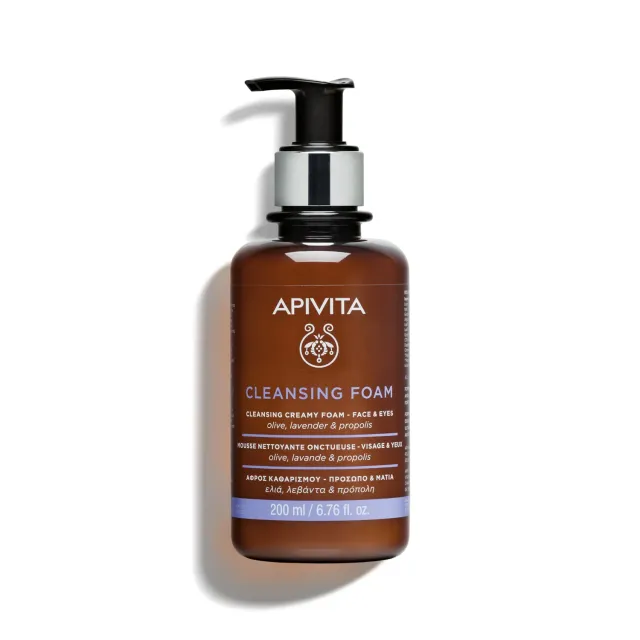 Apivita Mousse Nettoyante visage yeux 200ml olive douce