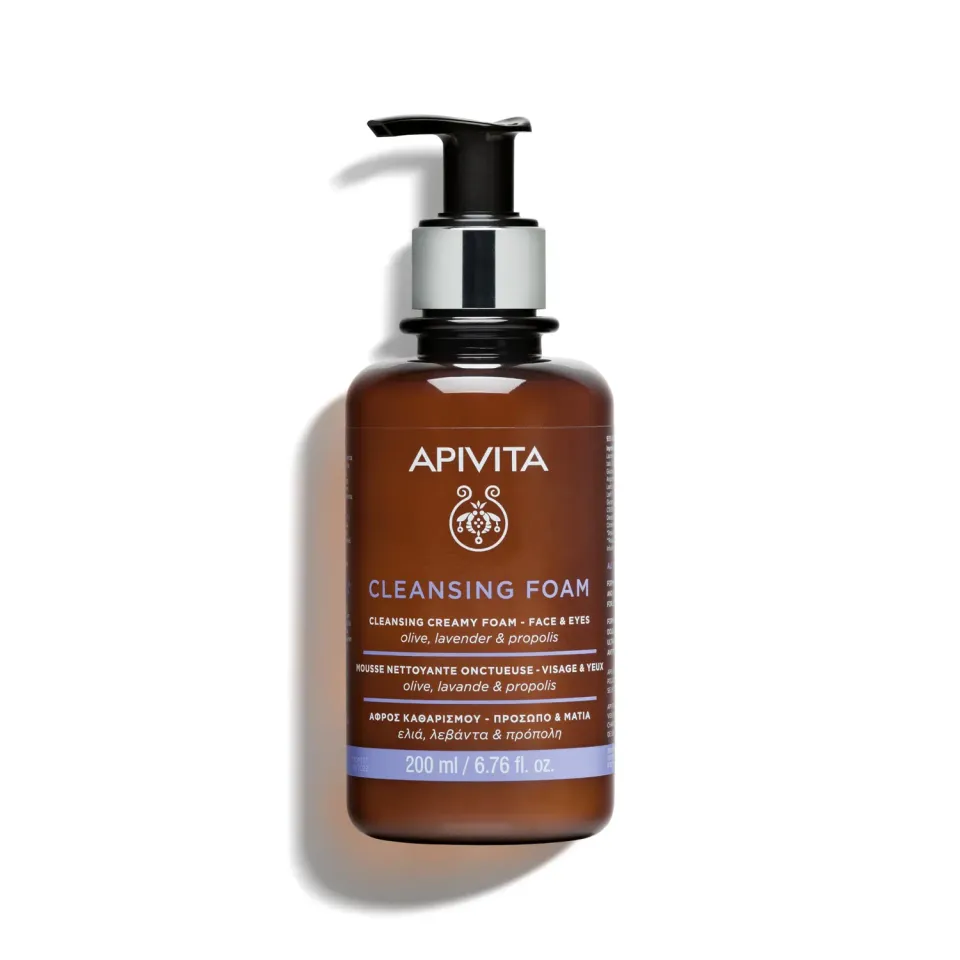 Apivita Mousse Nettoyante visage yeux 200ml olive douce