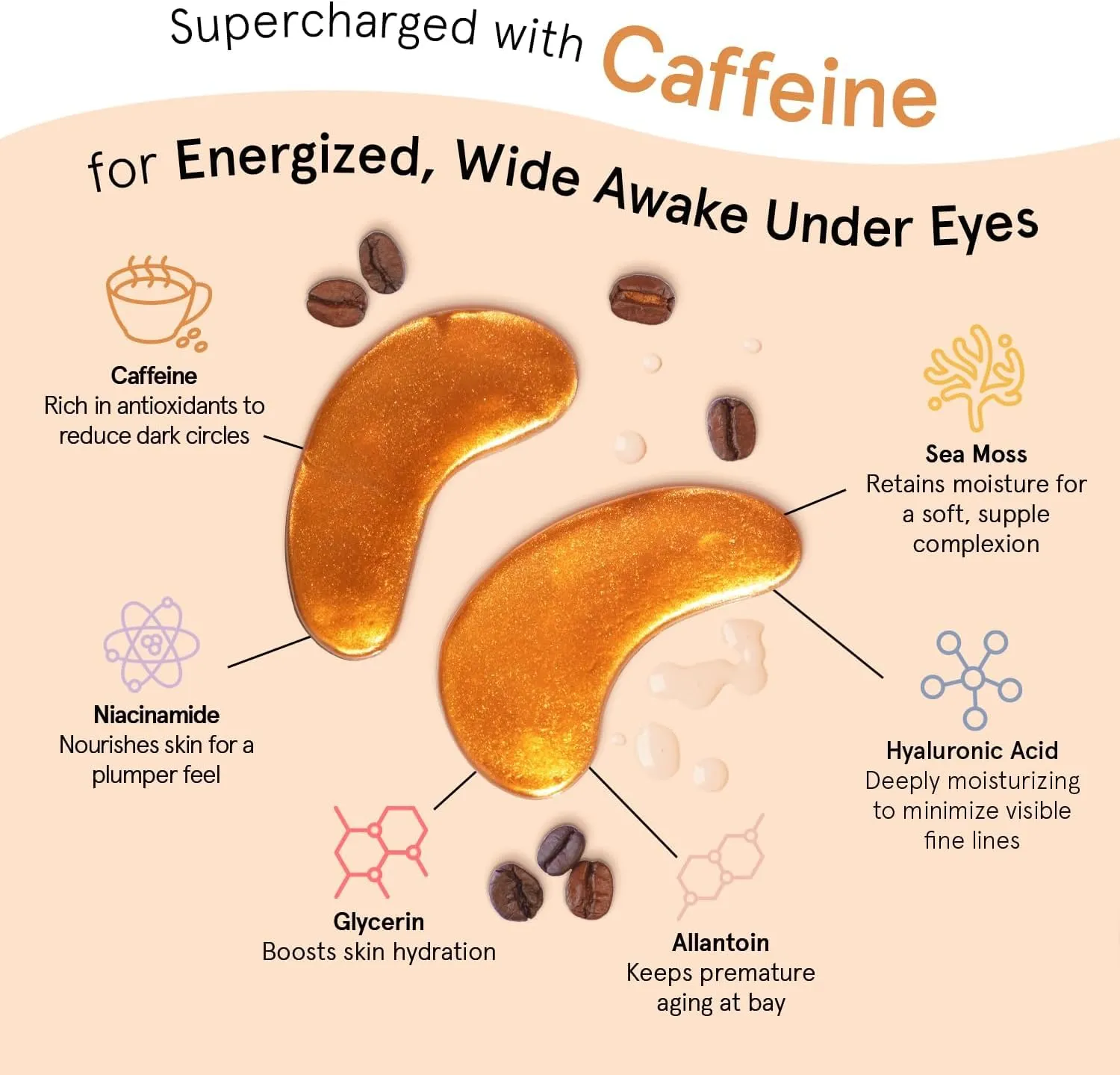 Grace & Stella Revitalizing Bronze patchs yeux 24 paires caféine