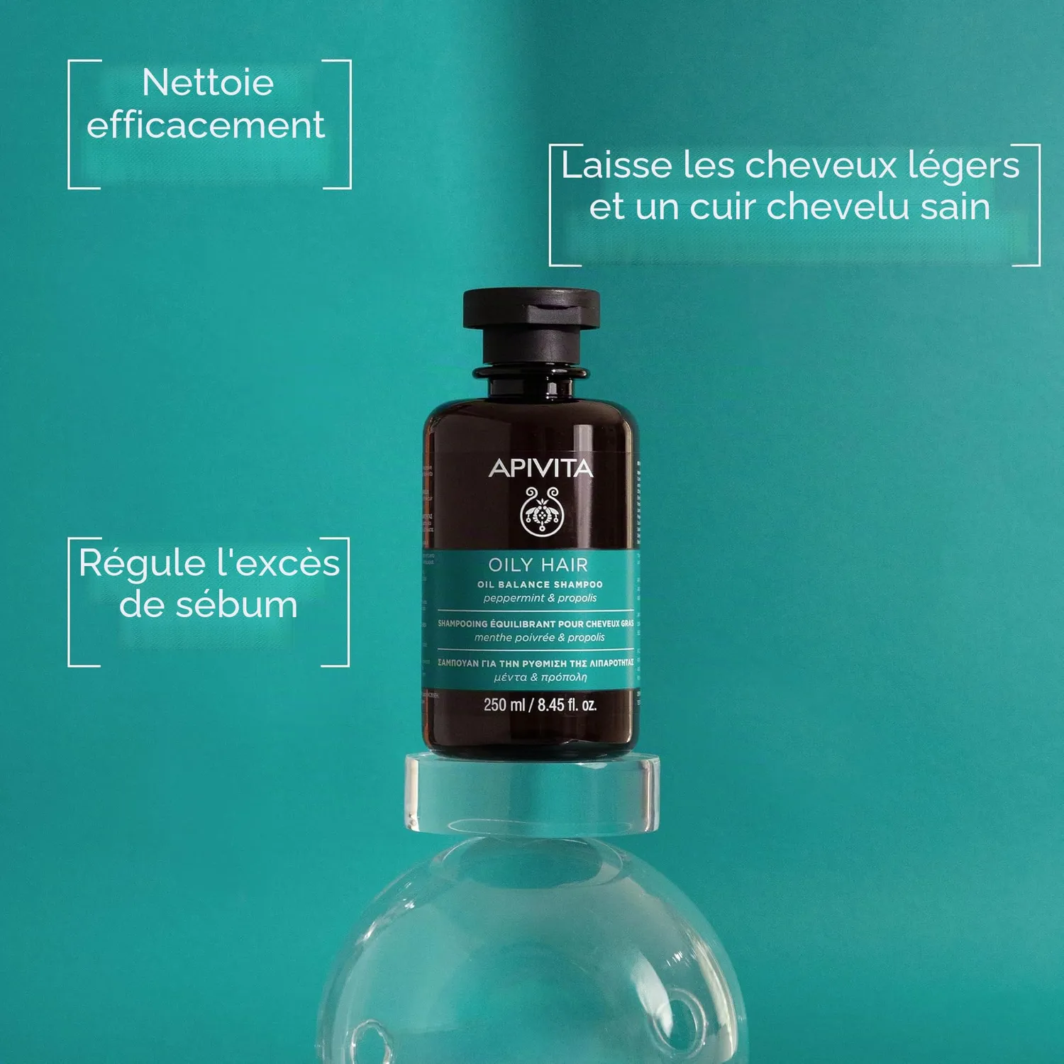 Apivita Balance shampooing menthe propolis cuir chevelu gras