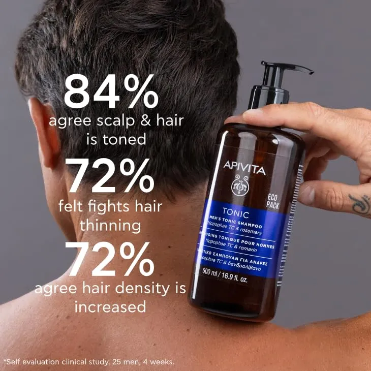 Apivita Tonic shampooing homme 500 ml cheveux affinés
