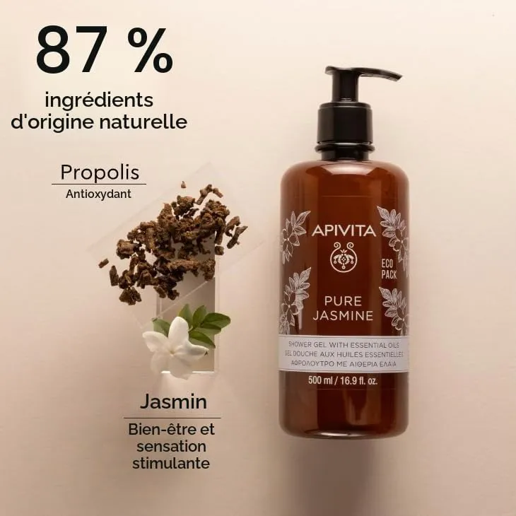 Apivita Pure Jasmine gel douche 500ml jasmin hydratant