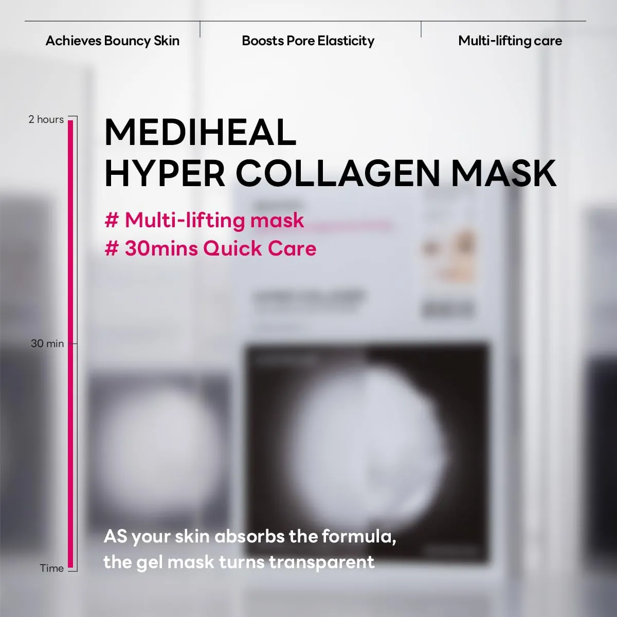 Mediheal Hyper Collagen masque gel visage 4 patchs raffermissant