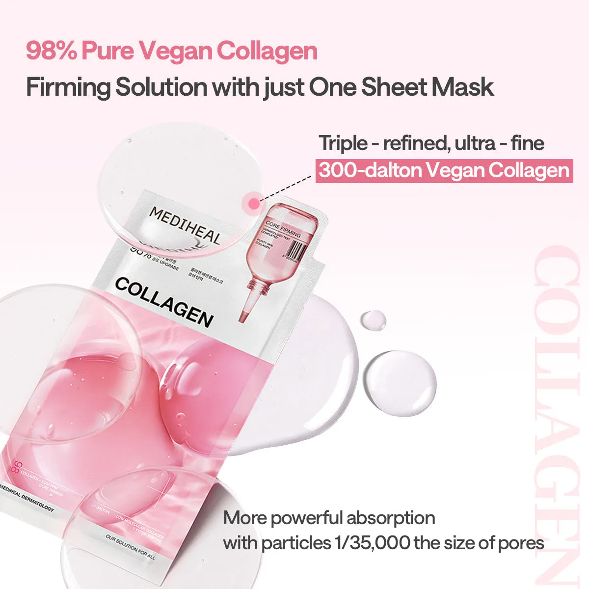 Mediheal Essential Mask Core Firming Tissu 10 masques éclat