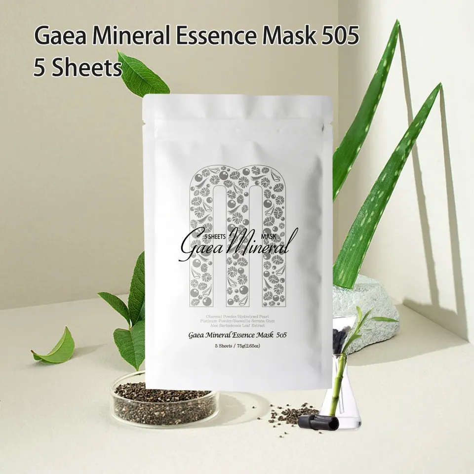 Mitomo Gaea 505 masque visage 5 pièces perle charbon
