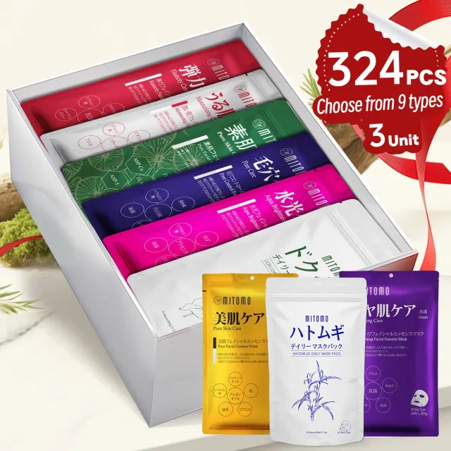 Mitomo MT lot 108 masques tissu assortiment 3x36 fermeté