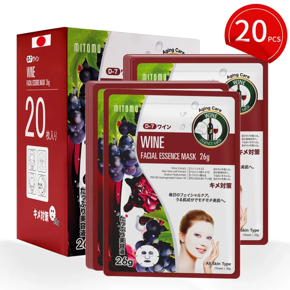 Mitomo Natural 516 masque visage vin x20 éclat