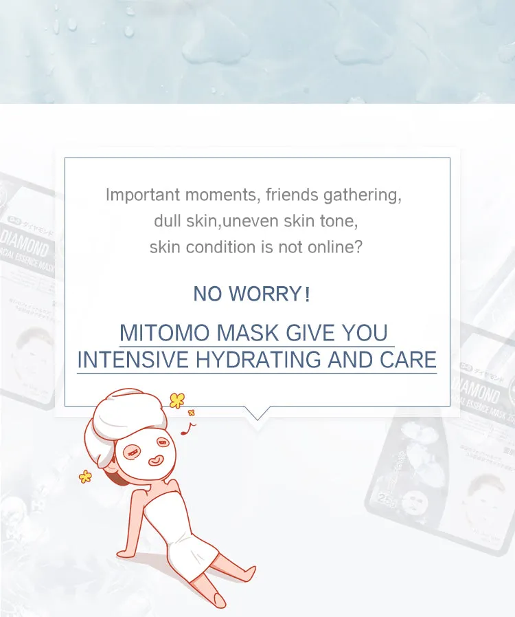 Mitomo Natural 512 MTSS00512-D-0 masque visage diamant 10 masques éclat