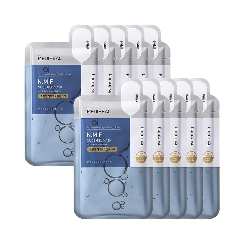Mediheal N.M.F Nude Gel Mask masque visage 10 pièces hydratant