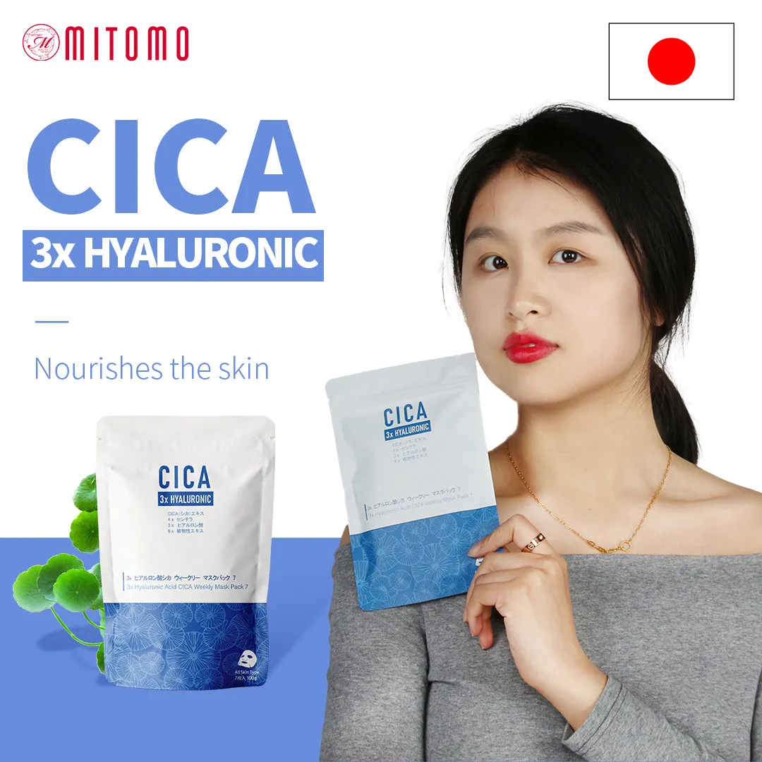 Mitomo CICA CCSA00001-B masque hyaluronique 7 pièces