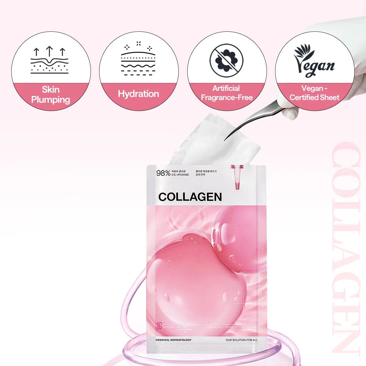 Mediheal Essential Mask Core Firming Tissu 10 masques éclat