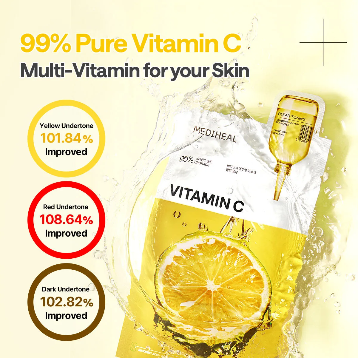Mediheal Vitamin C Essential masque visage teint lumineux vitamine C