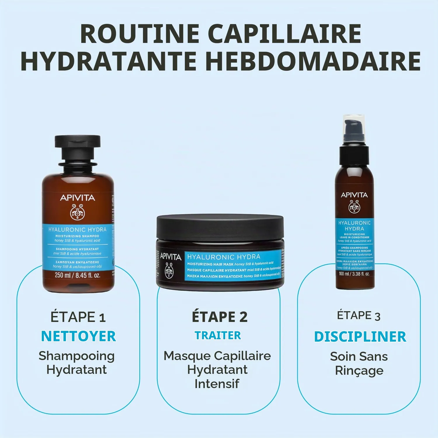 Apivita Hyaluron Hydra masque cheveux hydratant miel 200 ml