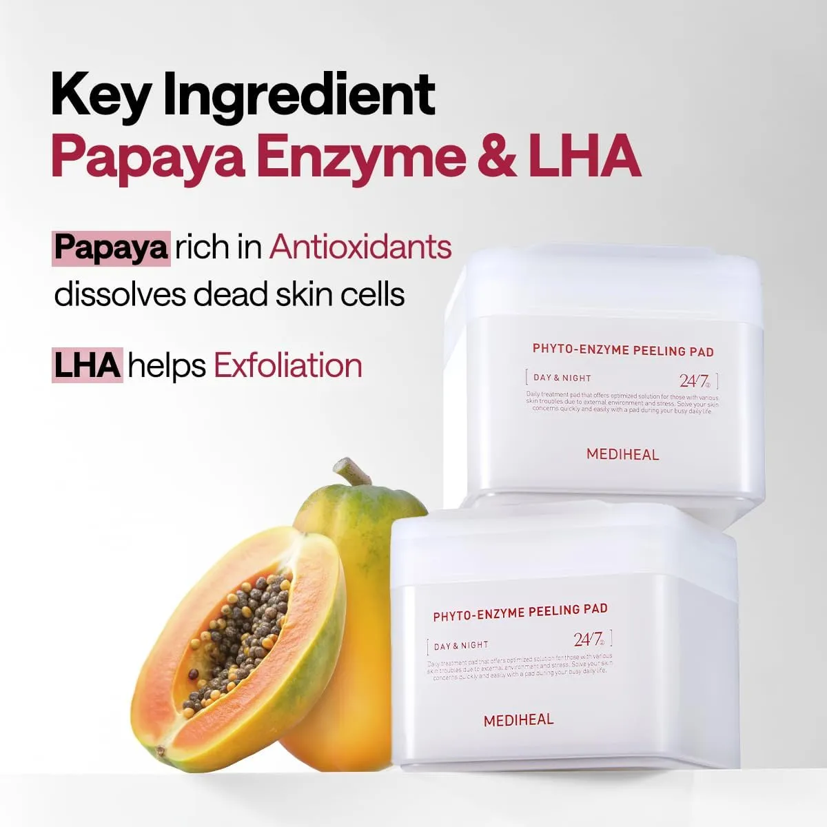 Mediheal Phyto-enzyme pad exfoliant 90 pads éclat