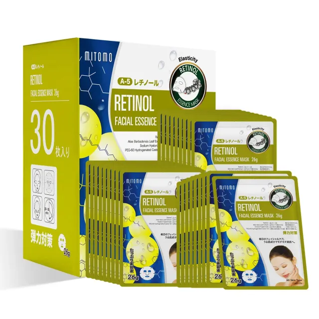 Mitomo Natural 512 masque tissu retinol 30x26g raffermissant