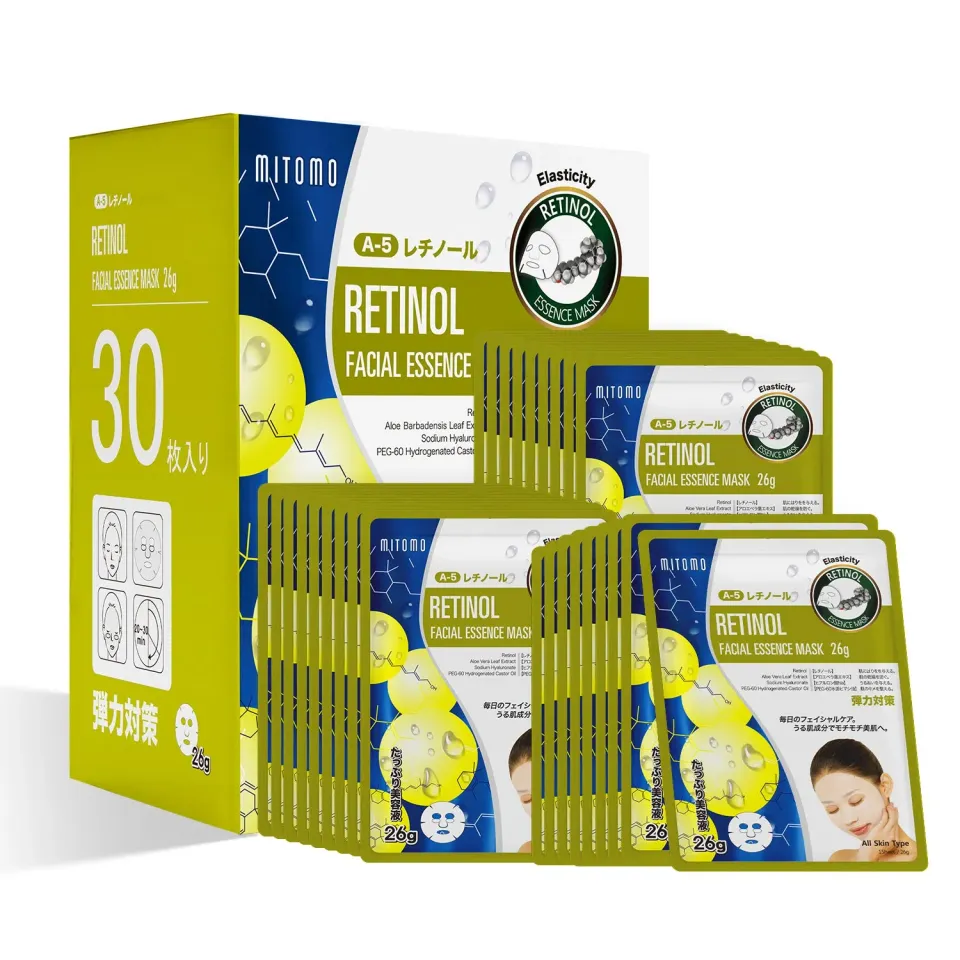 Mitomo Natural 512 masque tissu retinol 30x26g raffermissant