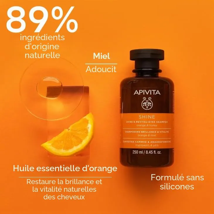 Apivita Shampooing brillance romarin miel revitalisant